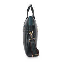 15.6 Inch Blue Leather Laptop Bag