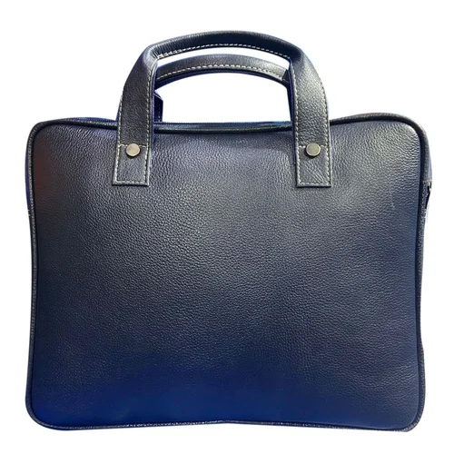 Blue Leather Laptop Bags - Capacity: 20 Ltr