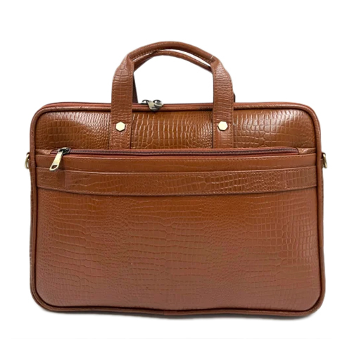 22L Brown Leather Laptop Bag