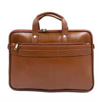 22L Brown Leather Laptop Bag