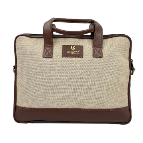 10 L Promotional Office Jute Bag - Color: Tan And Brown