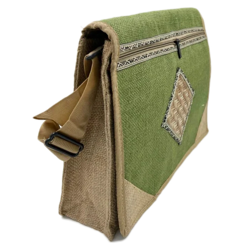 Jute Conference Laptop Bag - Color: Green