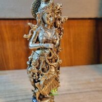 Brass Radha Rani Murti Divine Brass Radha Rani Idol By Aakrati