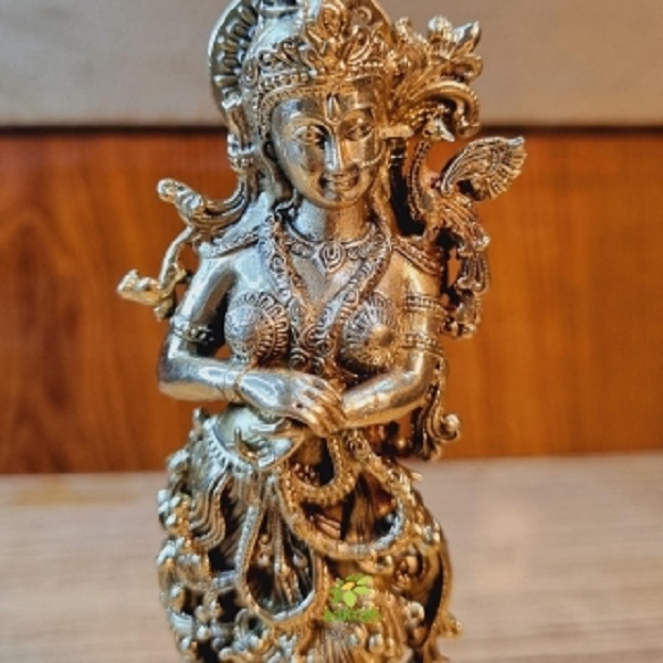 Brass Radha Rani Murti Divine Brass Radha Rani Idol By Aakrati