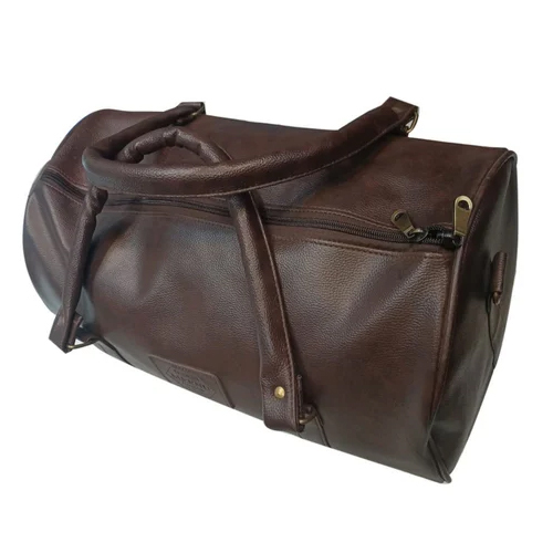 Brown Leather Duffle Bag