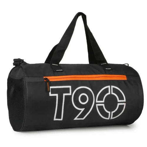 Black Nylon Printed Casual Duffle Bag
