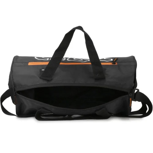 Black Nylon Printed Casual Duffle Bag