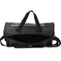 Black Nylon Printed Casual Duffle Bag
