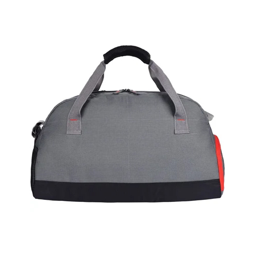 Polyester Gym Bag - 20 Ltr Capacity, 18x8.5x8.5 Inches Size, Black And Red Color | Durable, Water-resistant, Lightweight Design With Zipper Closure