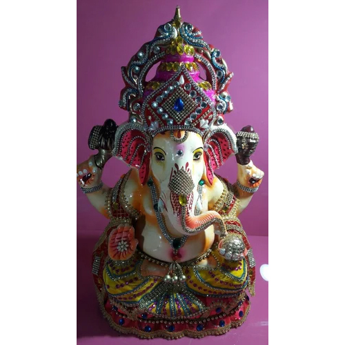 Big Ganesha Clay Decorative Statue - Feature: Durable