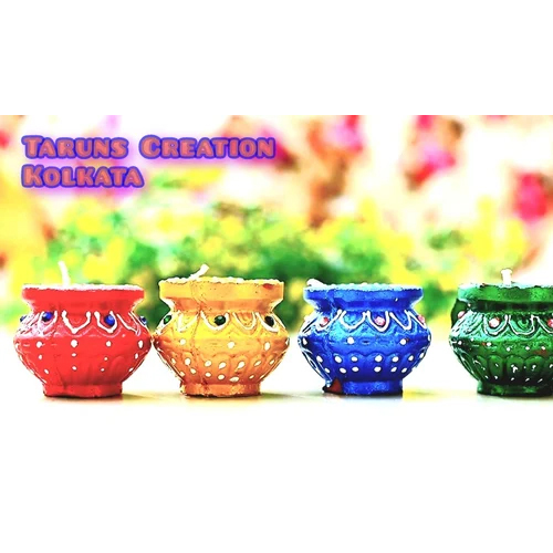 Wax Diya - Color: Multi