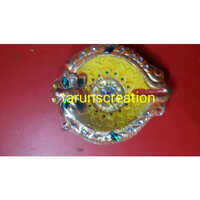 Fancy Diya - Clay Material, Different Sizes, Round Shape, Bright Yellow Color | Decorative Pattern For Festival Celebrations