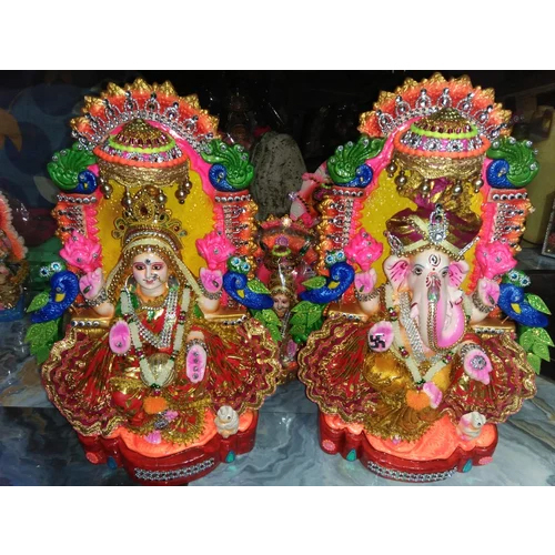 Ganesh Laxmi Clay Idol - Feature: Durable