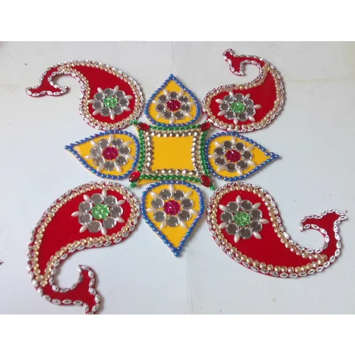 Acrylic Fancy Rangoli - Color: Multi