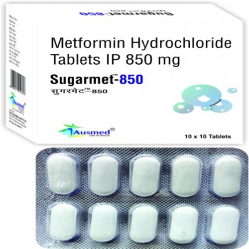 Metformin Hydrochloride IP 850 mg tab