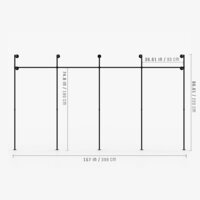 Industrial pipe clothing rack metal black - Wall mounted clothes racks for hanging clothes