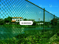 Tennis Court Chain Link Fencing, PVC Coated Iron Chain Link Fencing