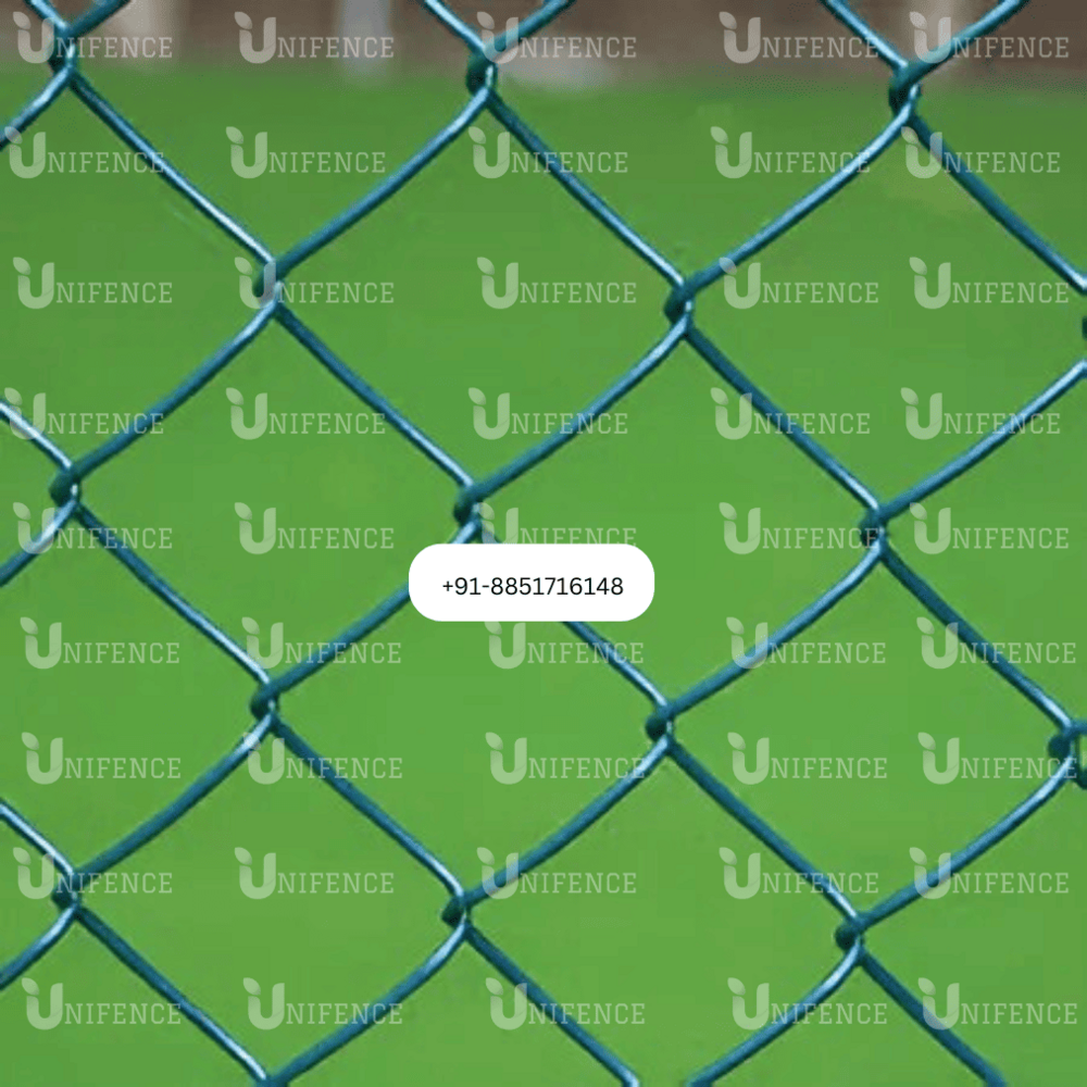 Green PVC Coated Chain Link Fence, Iron PVC Coated Chain Link Fencing