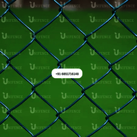 Green PVC Coated Chain Link Fence, Iron PVC Coated Chain Link Fencing