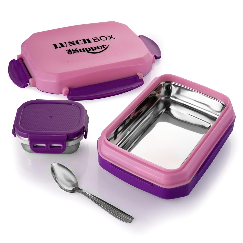 Super Lunch - Abs Plastic , Painted Finish , Available In Blue & Pink , Industrial Usage & Easy To Clean Design