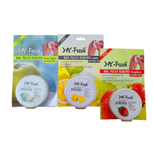 Hy-Fresh Nail Polish Remover Wipes With Bristles - Color: White