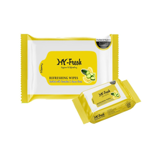 Hy-Fresh Cucumber And Lemon Grass Extract Refreshing Wipes