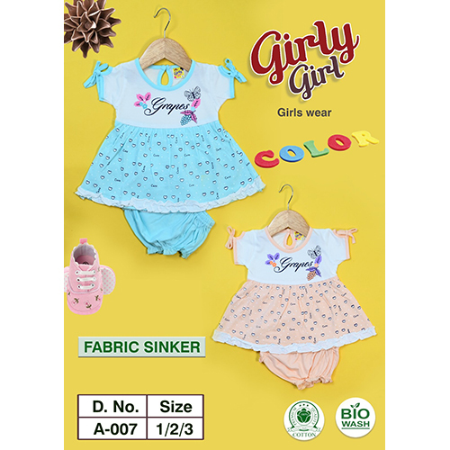 A-007 Girls Cotton Frocks And Pants