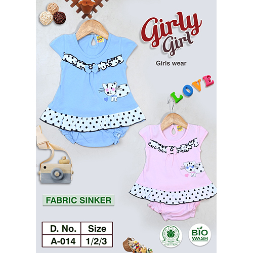 A-014 Girls Cotton Frocks And Pants