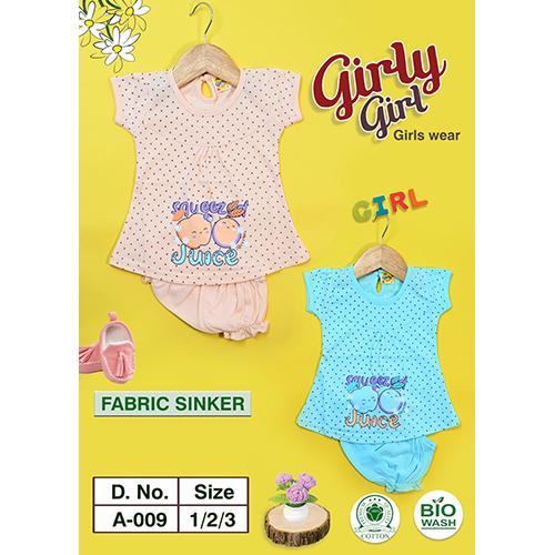 Girls Cotton Frocks And Pants - Cotton and Sinkar Blend, XS Size, Various Colors | Trendy Style, Washable, Shrink Resistant for Summer Fun