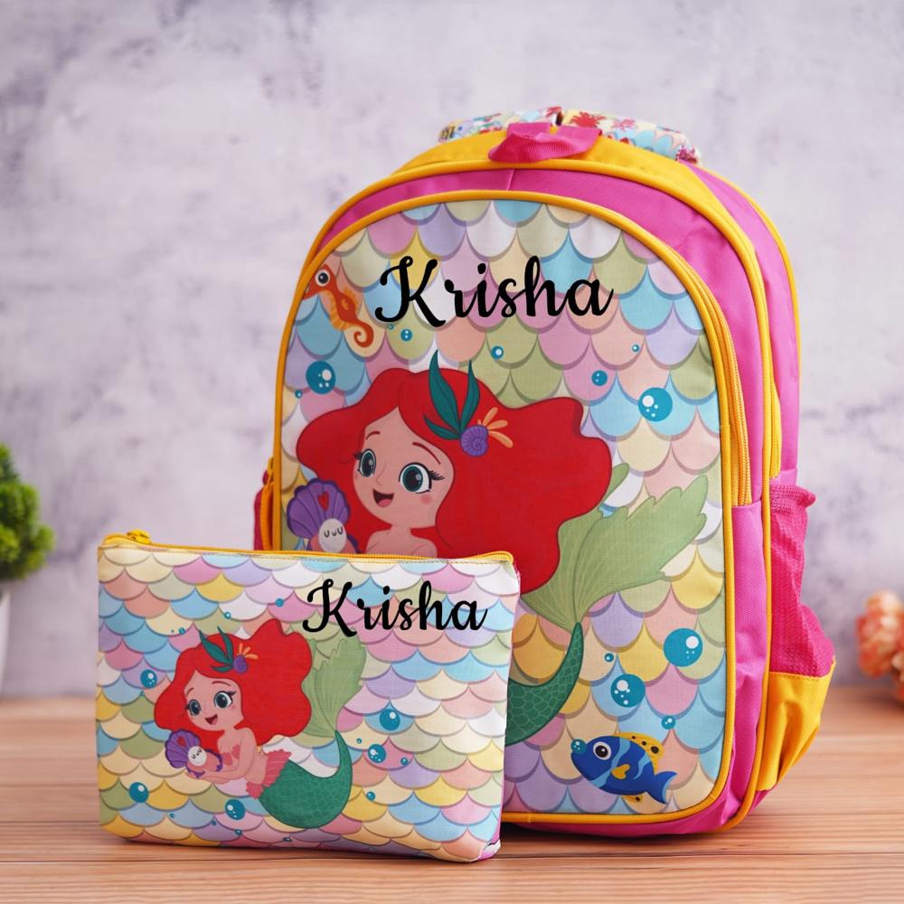 Reversible school bag with folder set