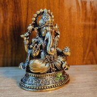 Aakrati Brass Mini Ganpati Idol Perfect Religious Decor for Home & Office Blessings