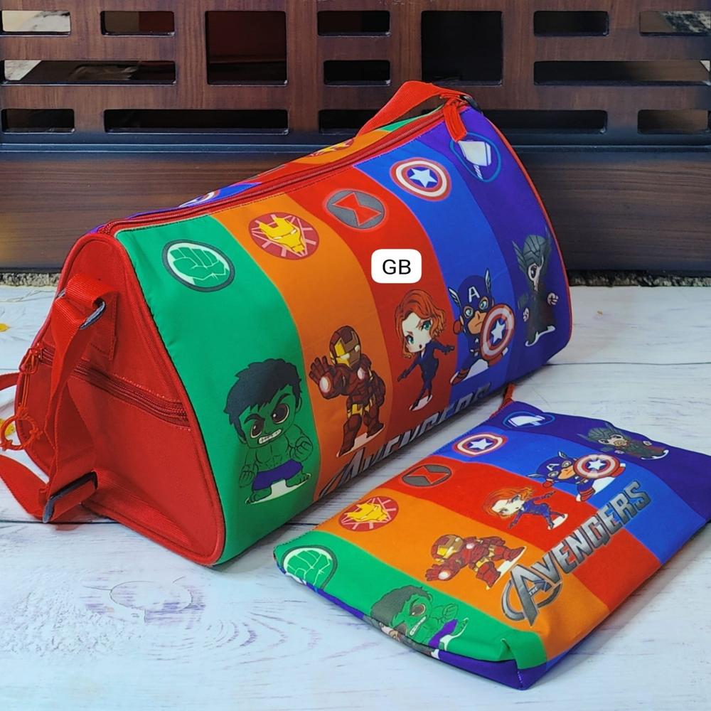 Premium Duffle Bag And Pouch Combo - Design: Printed