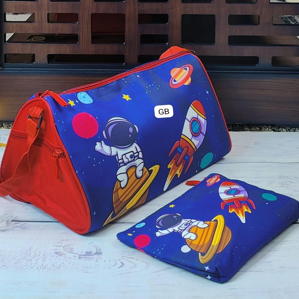 Premium Duffle Bag And Pouch Combo - Design: Printed