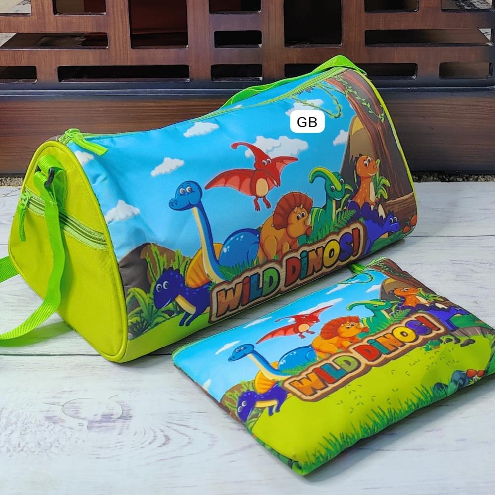 Premium Duffle Bag And Pouch Combo - Design: Printed