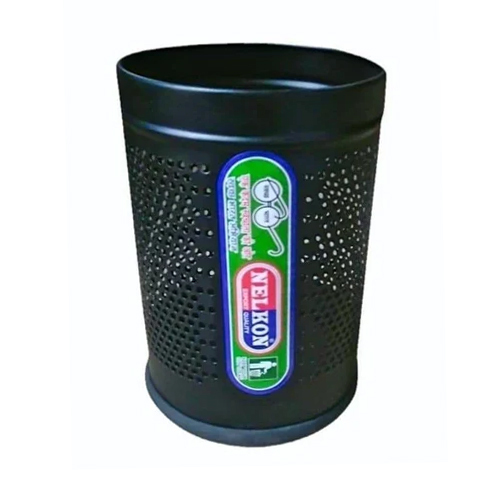 Nelkon Black Perforated Open Top DustBin