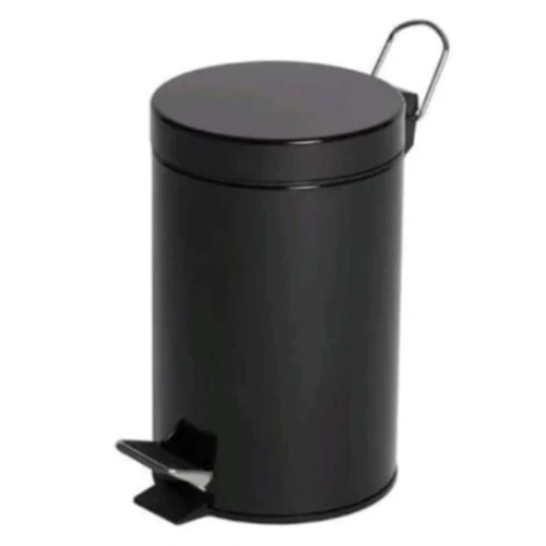 7L Black Pedal Dustbin - Application: Commercial