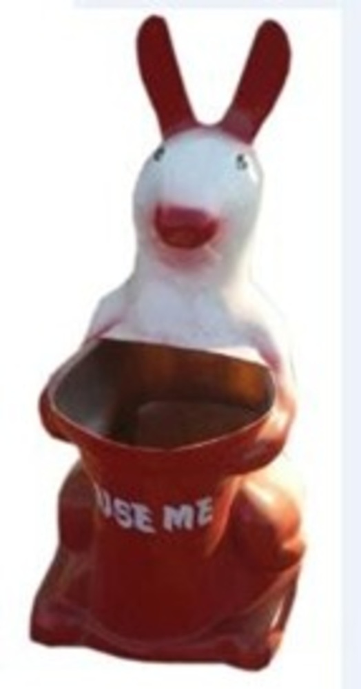FRP Rabbit Shaped Dustbin