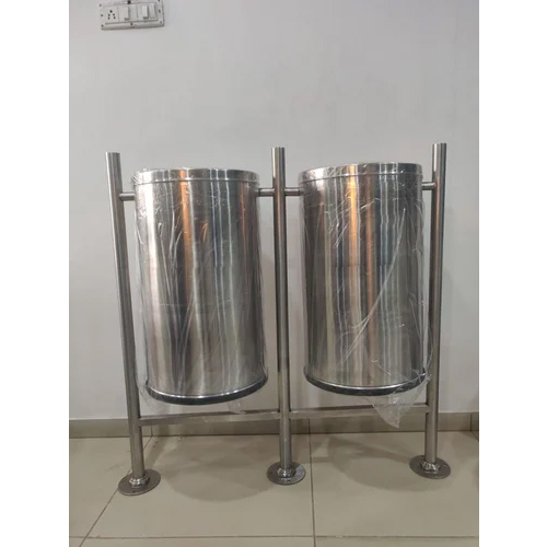 50L Double Steel Dustbin - Application: Commercial