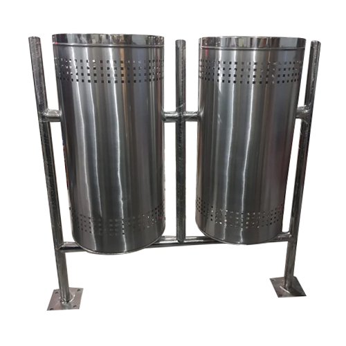 50L Stainless Steel Outdoor Dust Bin - Application: Commercial