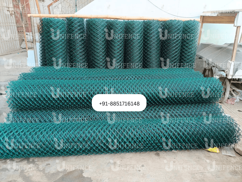 Pvc Coated Chainlink Fence - Metal, 50 Ft Width, Height 4-10 Ft, Wire Range 3-6 Mm | Ideal For Agriculture, Sports, Industrial Fencing, Custom Colors