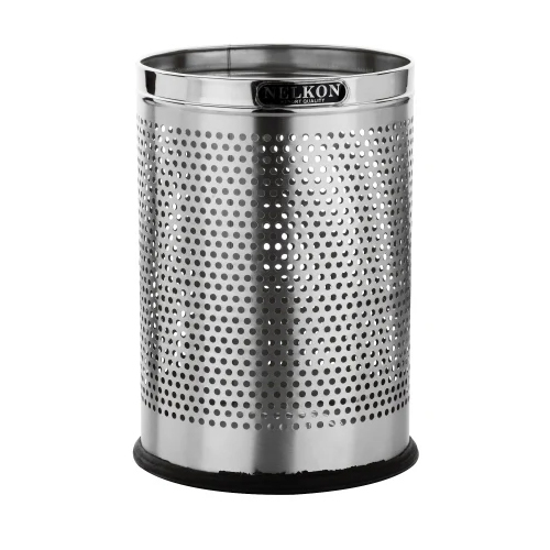 Nl-6 24 Litres Perforated Open Top Steel Dustbin - Application: Commercial