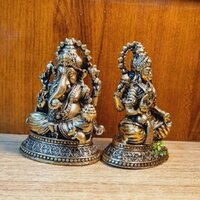 Traditional Brass Laxmi Ganesha Murti  Elevate Your Space with Divine Energy  By Aakrati