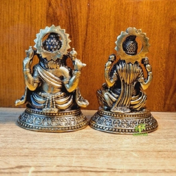 Traditional Brass Laxmi Ganesha Murti  Elevate Your Space with Divine Energy  By Aakrati