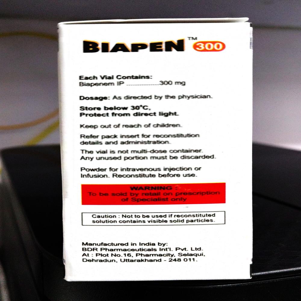 300mg Biapenem For Injection - Dosage Form: Liquid