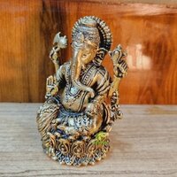 Aakrati Brass Ganesha Idol Perfect Gift for Festivals & Spiritual Well-being