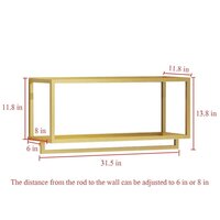 Creative Square Display Garment Racks in Boutique Clothing Stores (Gold, 31.5