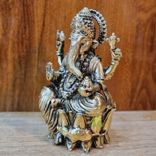 Divine Brass Laxmi Ganesha Murti Spiritual Home Blessings and Prosperity