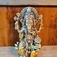 Premium Brass Ganesha Idol Symbol of Prosperity, Wisdom & Success Made By Aakrati