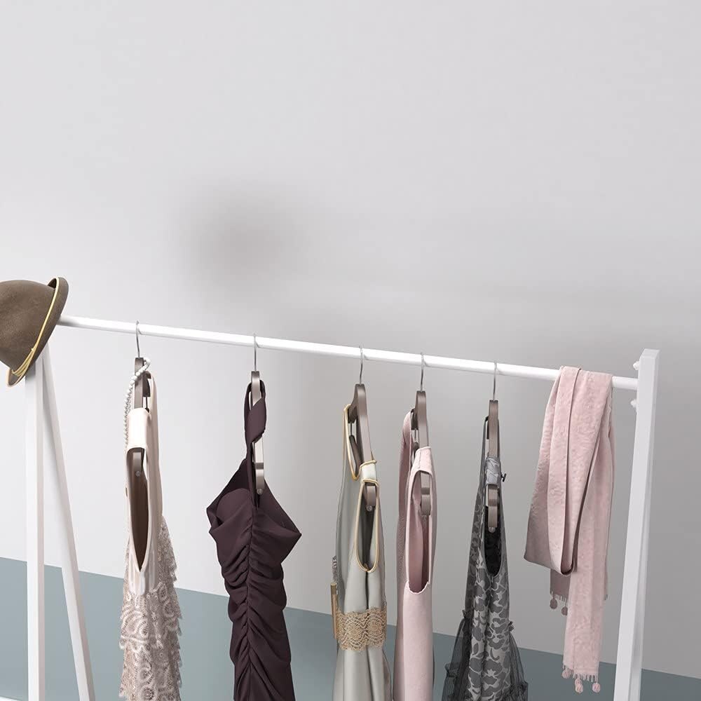 White Metal Clothes Rack Garment Rack,modern Clothing Rack Free Standing Hanging Rack