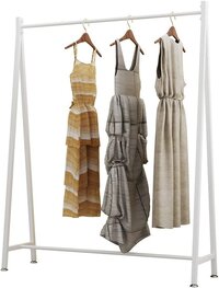 White Metal Clothes Rack Garment Rack,Modern Clothing Rack Free Standing Hanging Rack